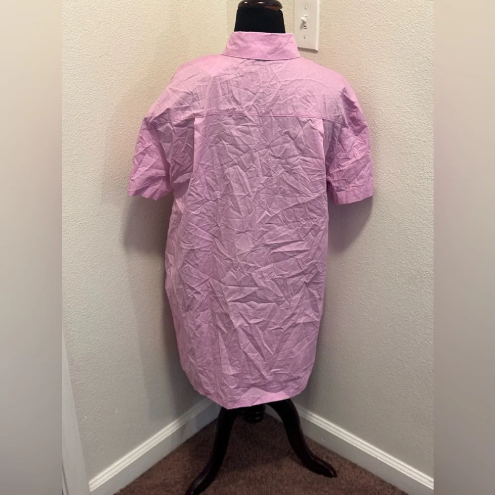 2 FOR $25 Dazy Oversized Cotton Lavender Shirt Dress 100% Cotton Size M NEW - Picture 3 of 9